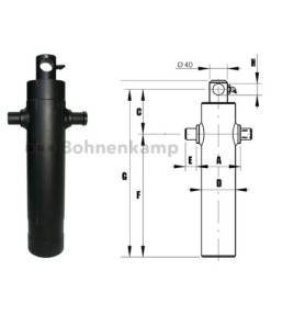 Kipperzylinder 2 Stufen, 2 t Hubkraft